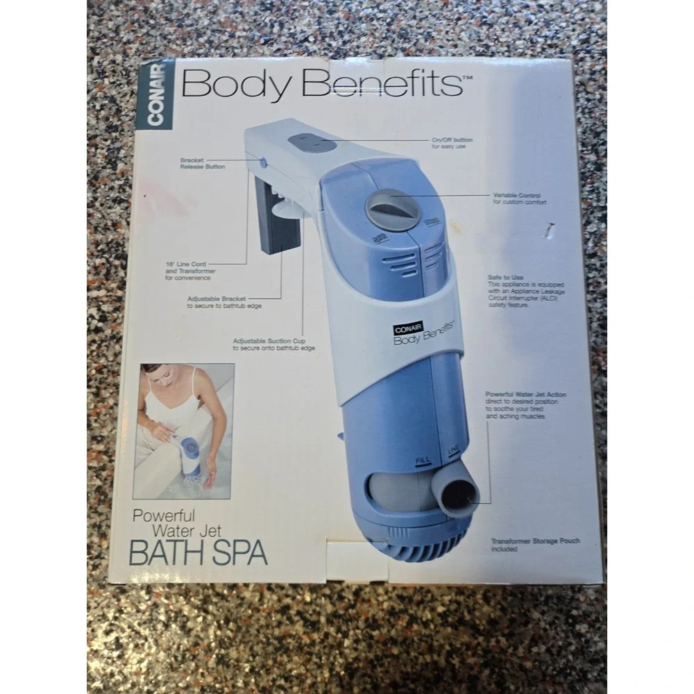 Conair BTS1 Body Benefits Powerful Water/Bubble Jet Bath Spa Massager New